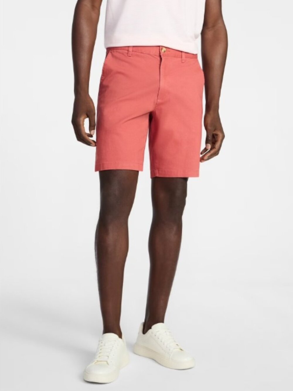 George Big Men's Modern Fit Flat Front Shorts 9 in Inseam Hibiscus Size 46